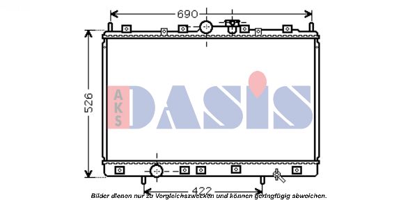 AKS DASIS Jäähdytin,moottorin jäähdytys 140075N